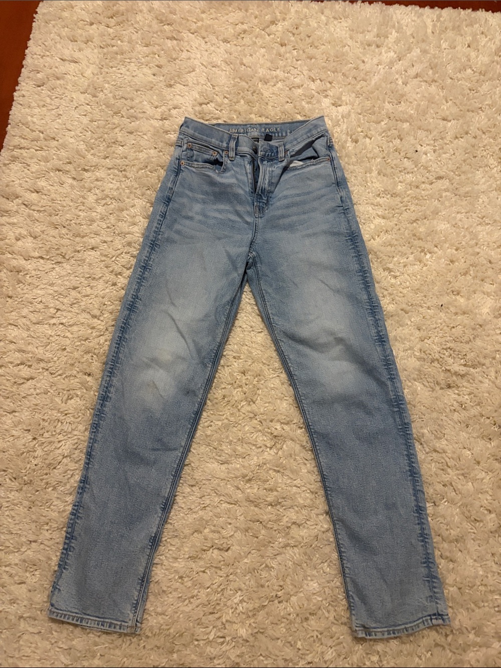 American Eagle Outfitters Light Wash Straight-Leg Jeans